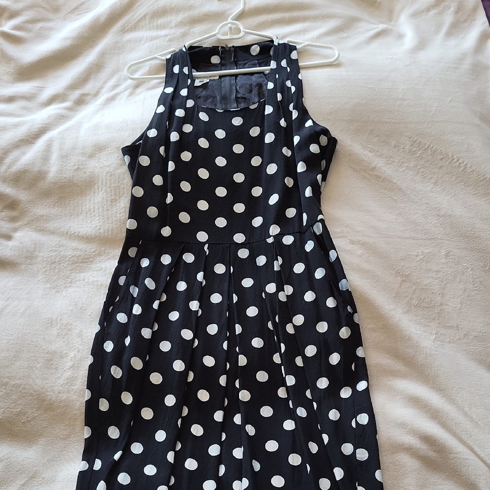 Vintage R.J. Stevens polkadot sleeveless dress size 12